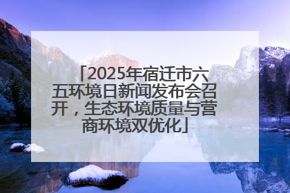 2025年宿迁市六五环境日新闻发布会召开，生态环境质量与营商环境双优化