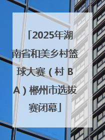 2025年湖南省和美乡村篮球大赛（村 BA）郴州市选拔赛闭幕
