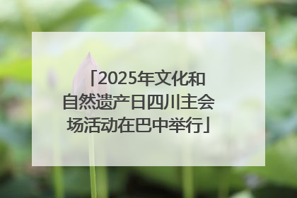 2025年文化和自然遗产日四川主会场活动在巴中举行