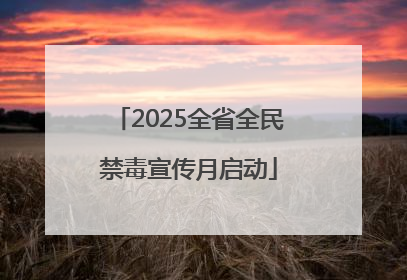 2025全省全民禁毒宣传月启动