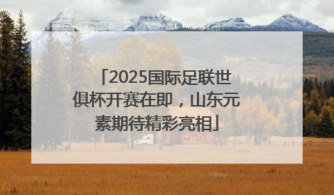 2025国际足联世俱杯开赛在即，山东元素期待精彩亮相