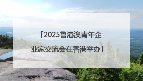 2025鲁港澳青年企业家交流会在香港举办
