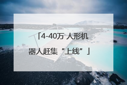 4-40万 人形机器人赶集“上线”