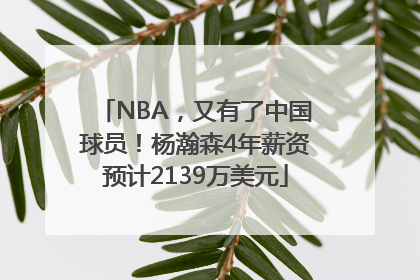 NBA，又有了中国球员！杨瀚森4年薪资预计2139万美元